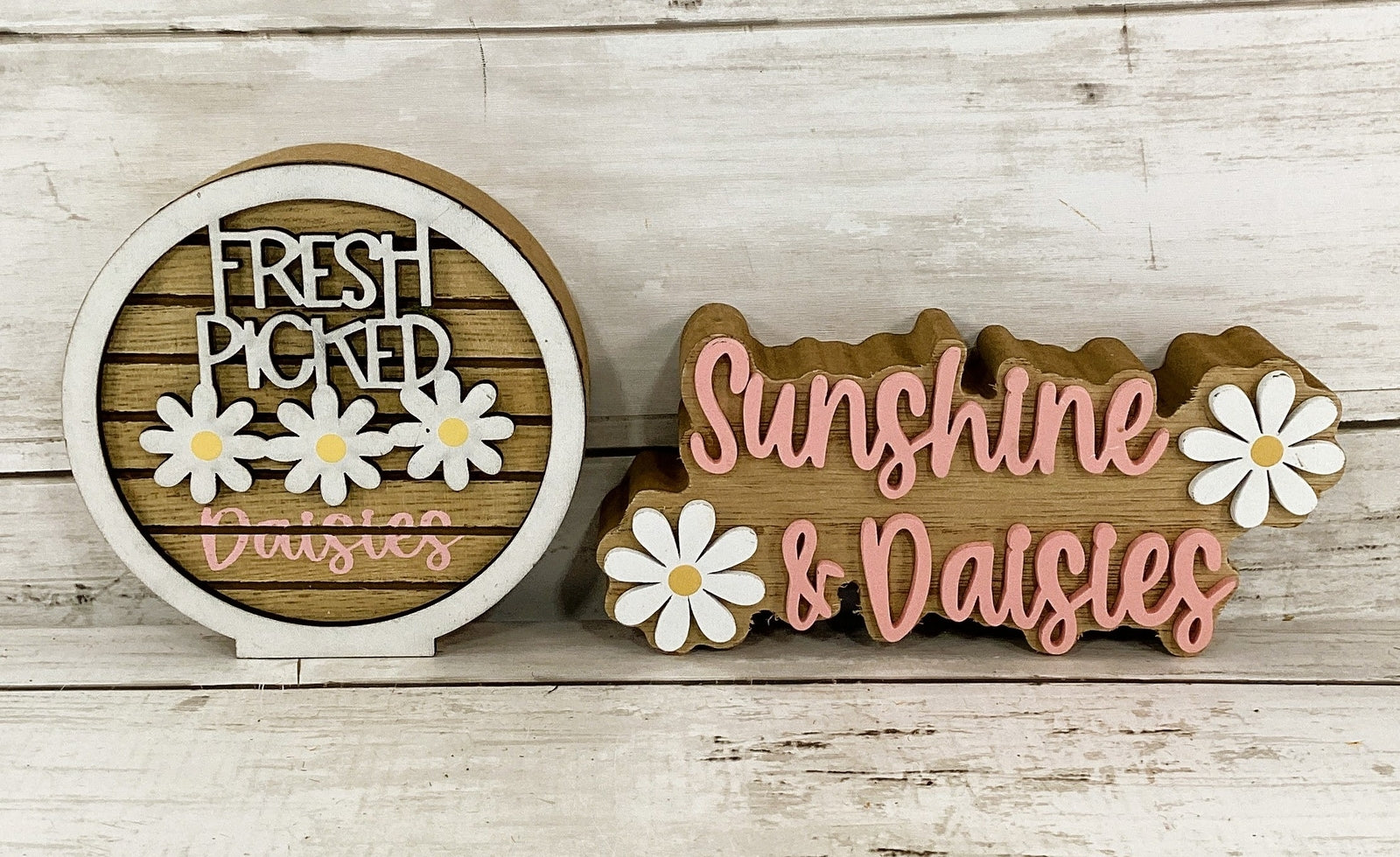 HL Spring Decor - Fresh Picker Daisy Sunshine Pink Crow 3pc