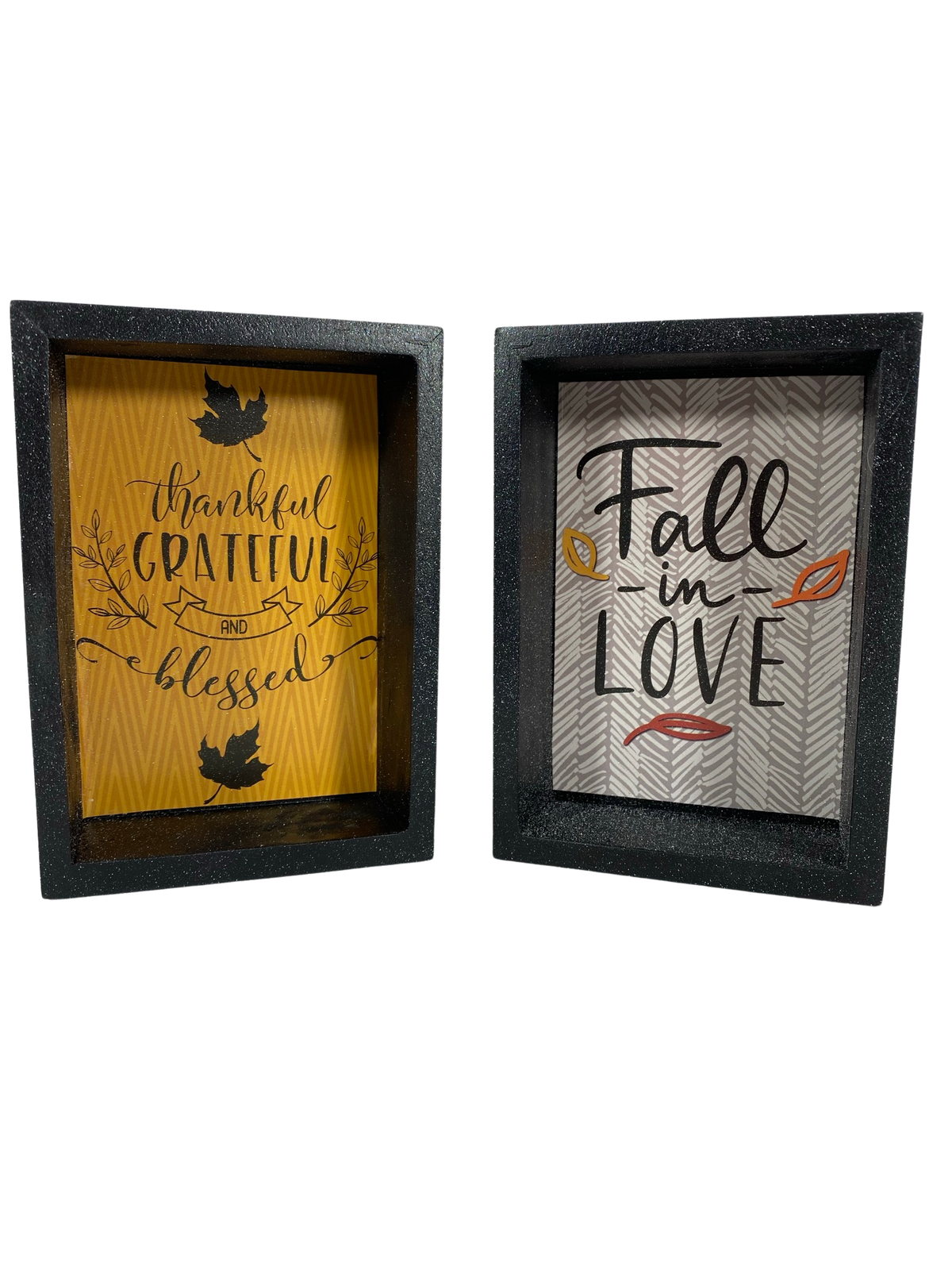 AGD Fall Decor - Always Thankful Happy Thanksgiving Reversible Box Signs 2pc