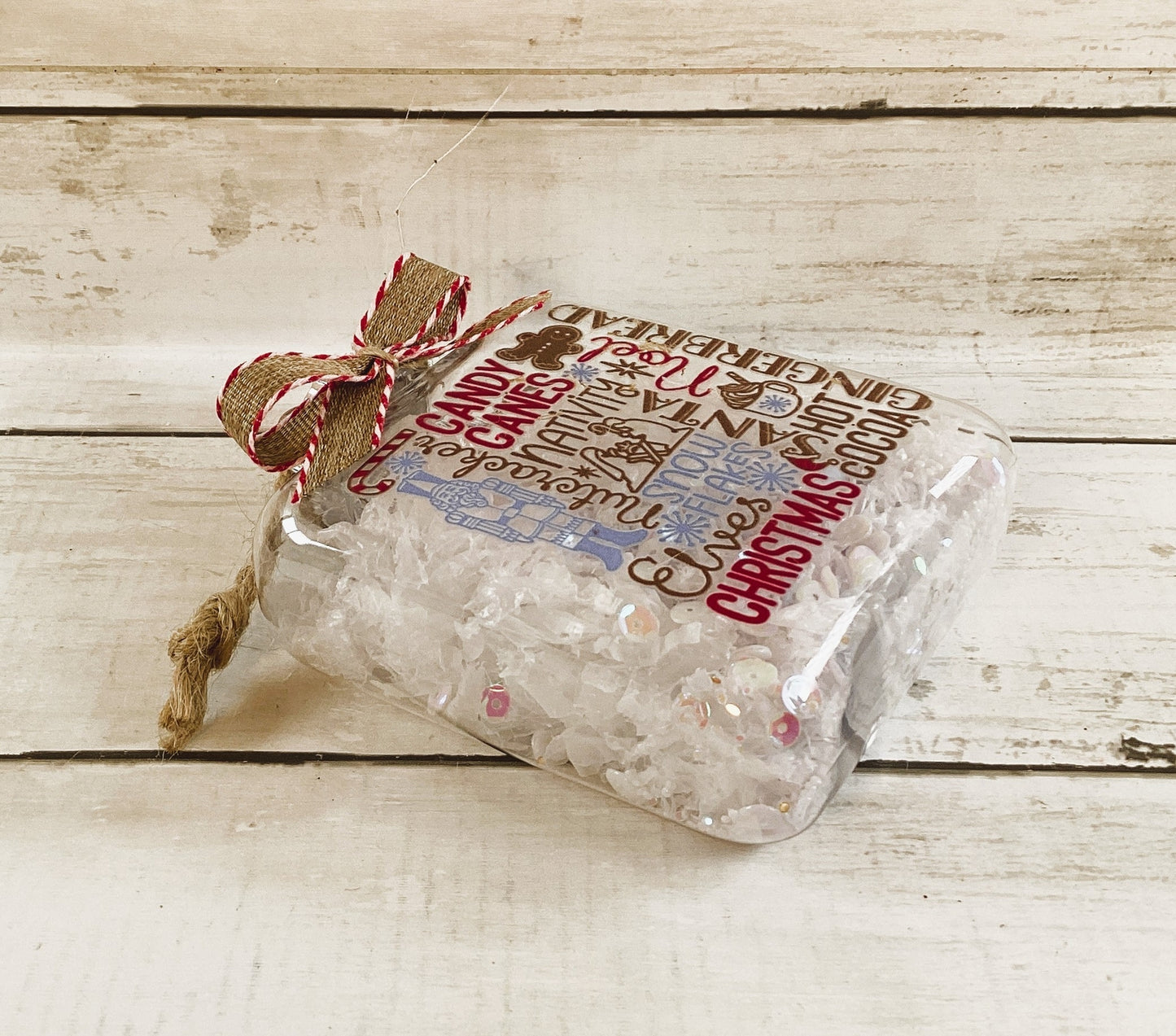 AGD Christmas Decor - Holiday Icon Subway Art Fillable Ornament