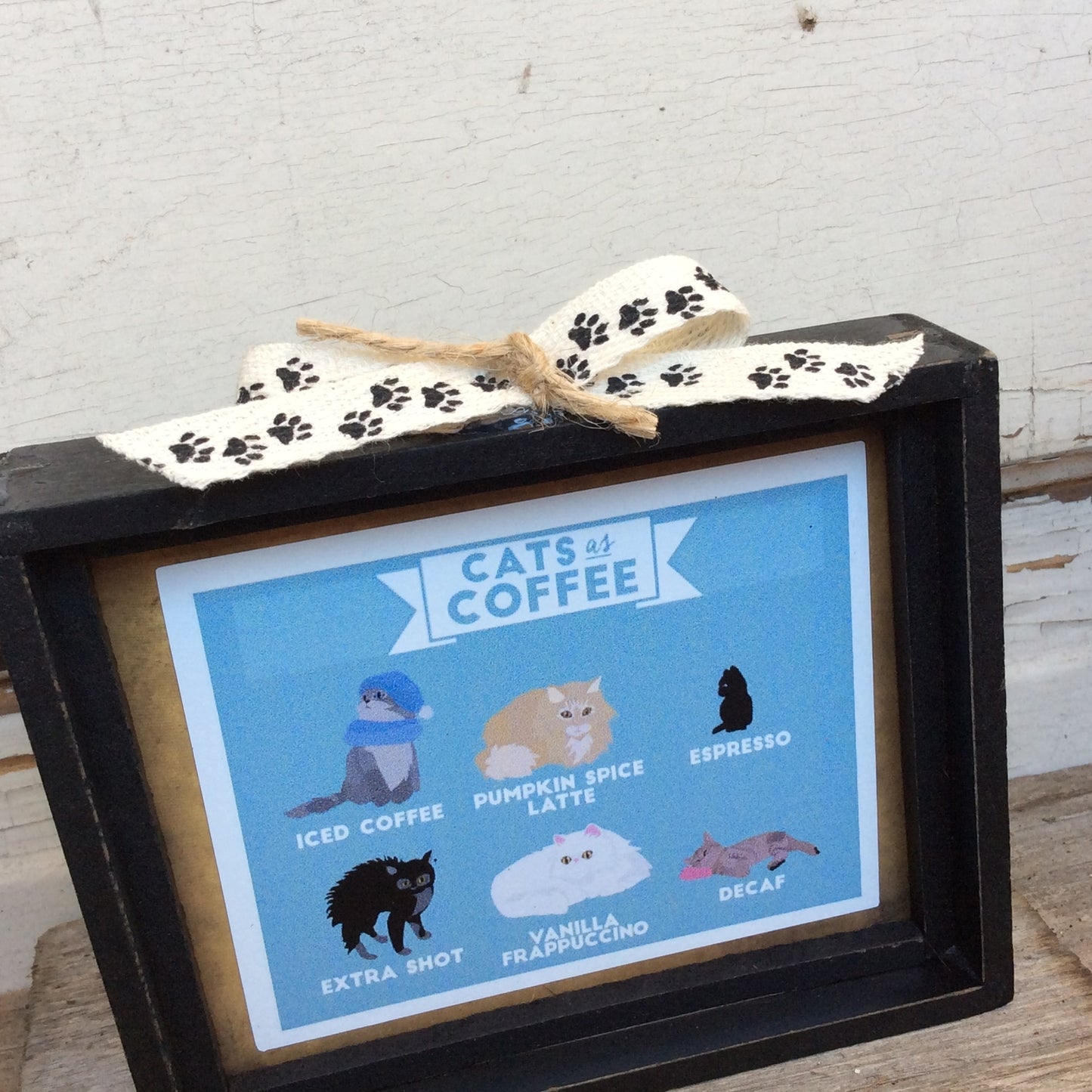 AGD Fall Decor - Cats As Coffee Latte Spice Box Sign