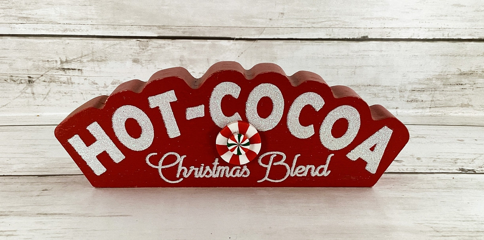 AGD Christmas Decor - Peppermint Candy Hot Cocoa Theme Bar Tier Tray 3pc