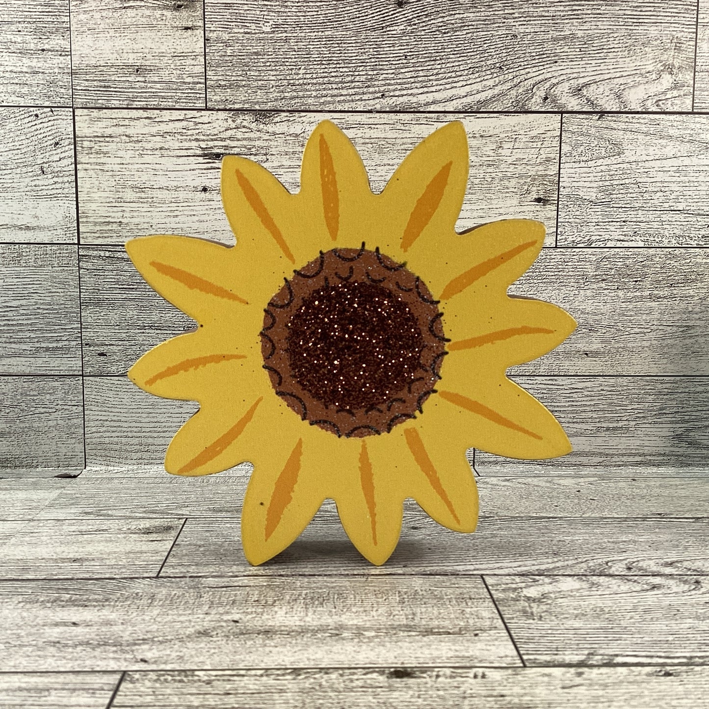 AGD Summer Decor - Girls Just Wanna Have Sunflower Chunky Wood 2pc Set