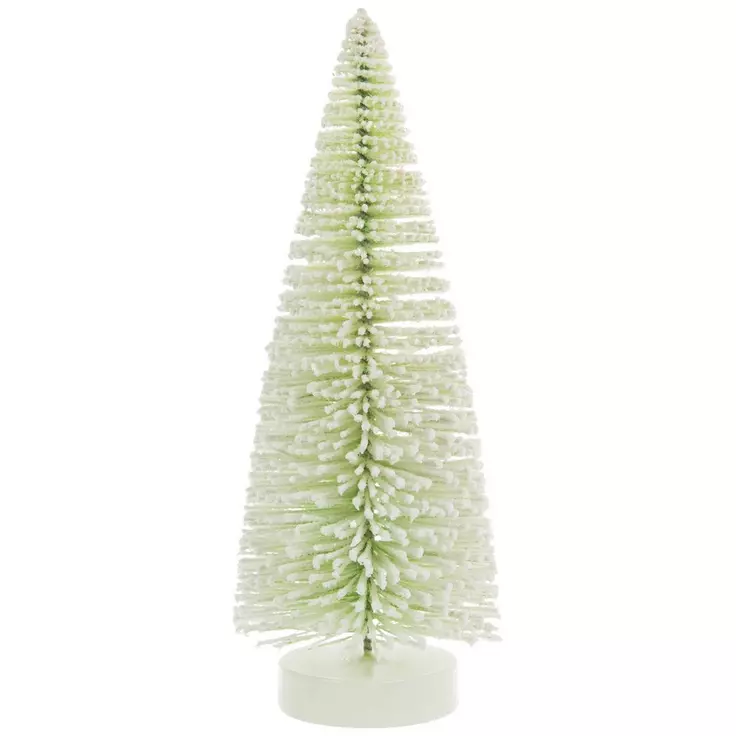 HL Christmas Decor - Pastel Flock Sisal Bottle-brush Tree 9-inch