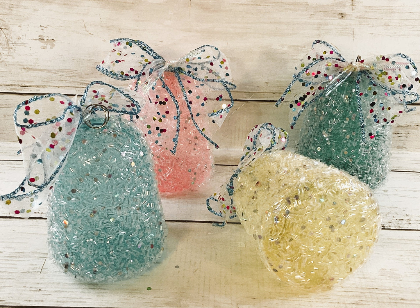 AGD Christmas Decor - Pastel 4-inch Gumdrop Ornaments 9pc Set