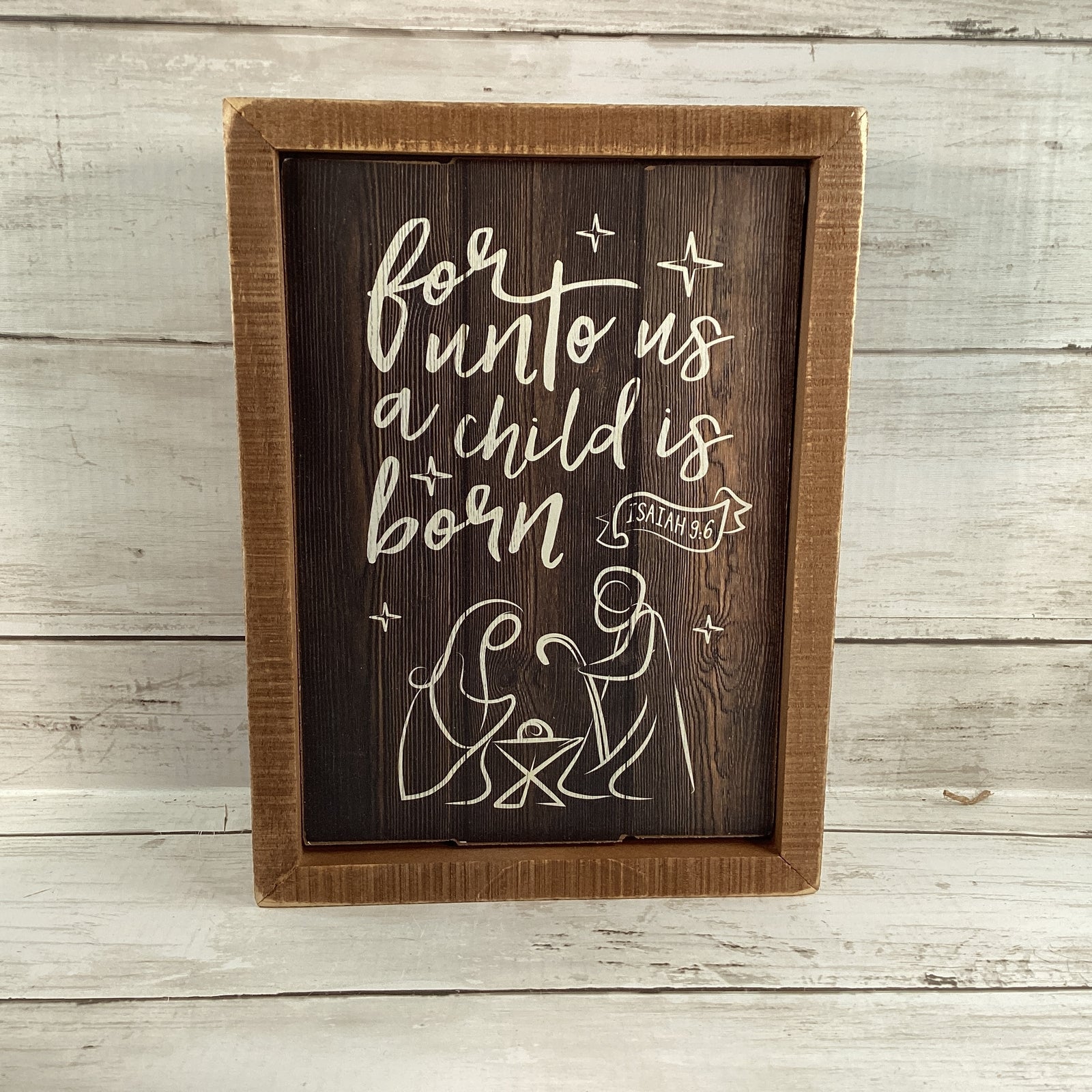 AGD Christmas Decor - Nativity Holy Family Manger Inset Box Signs