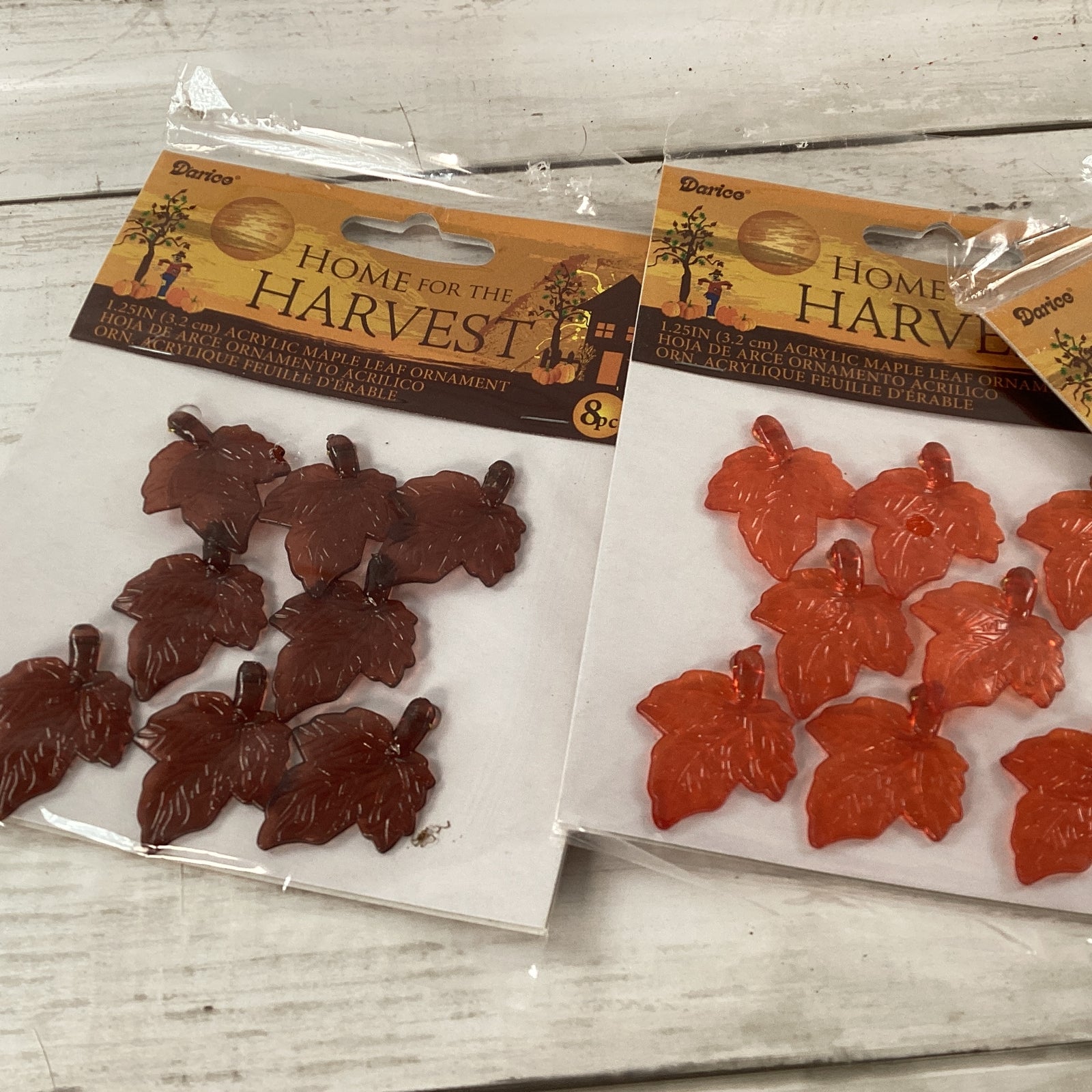 Darice Craft Supply - Mini Small Acrylic Leaf Leaves Ornaments 24pc