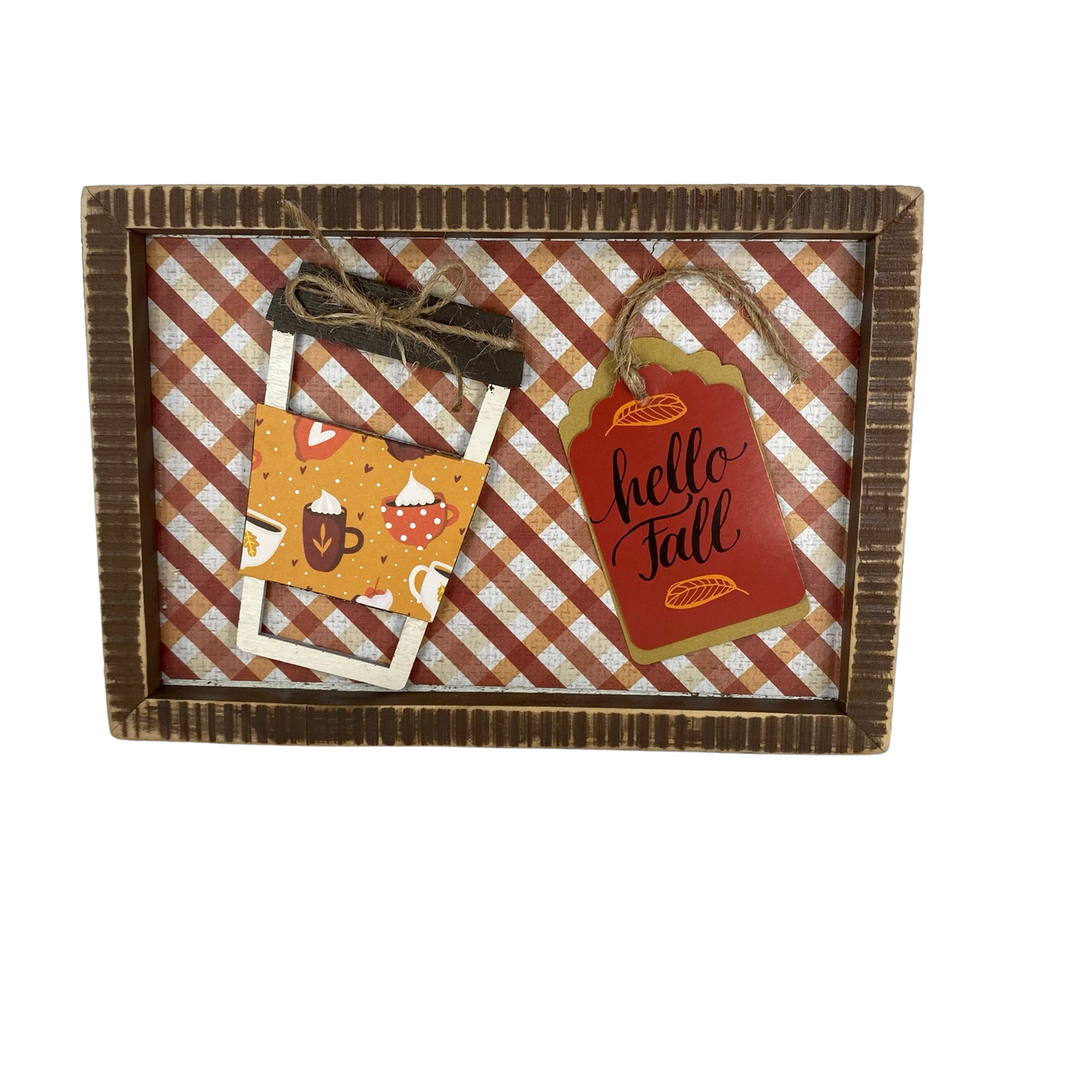 AGD Fall Decor - Reversible Give Thanks Hello Fall Inset Wood Sign