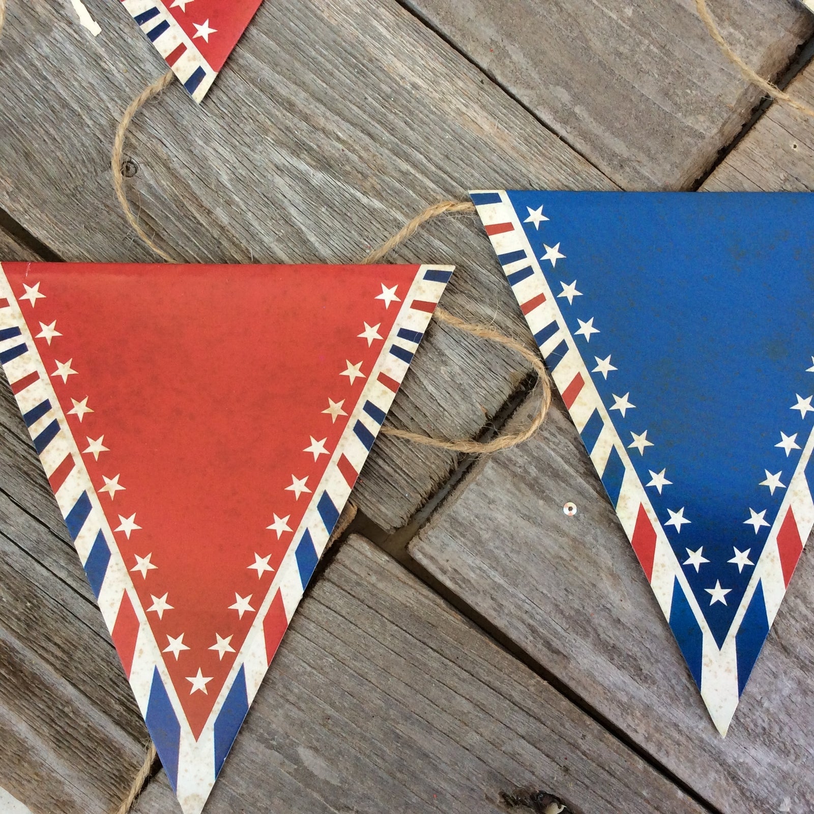 AGD Patriotic Decor - Paper Flag Banner Pennants Garland