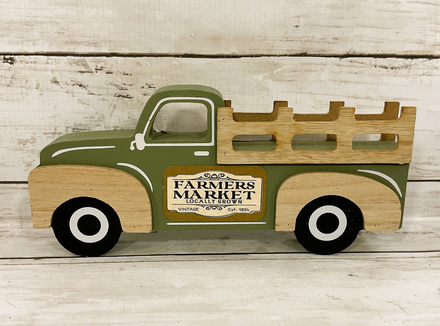 AGD  Fall Decor - Farmers Market Stand Multi Seasons Chunky Wood Truck