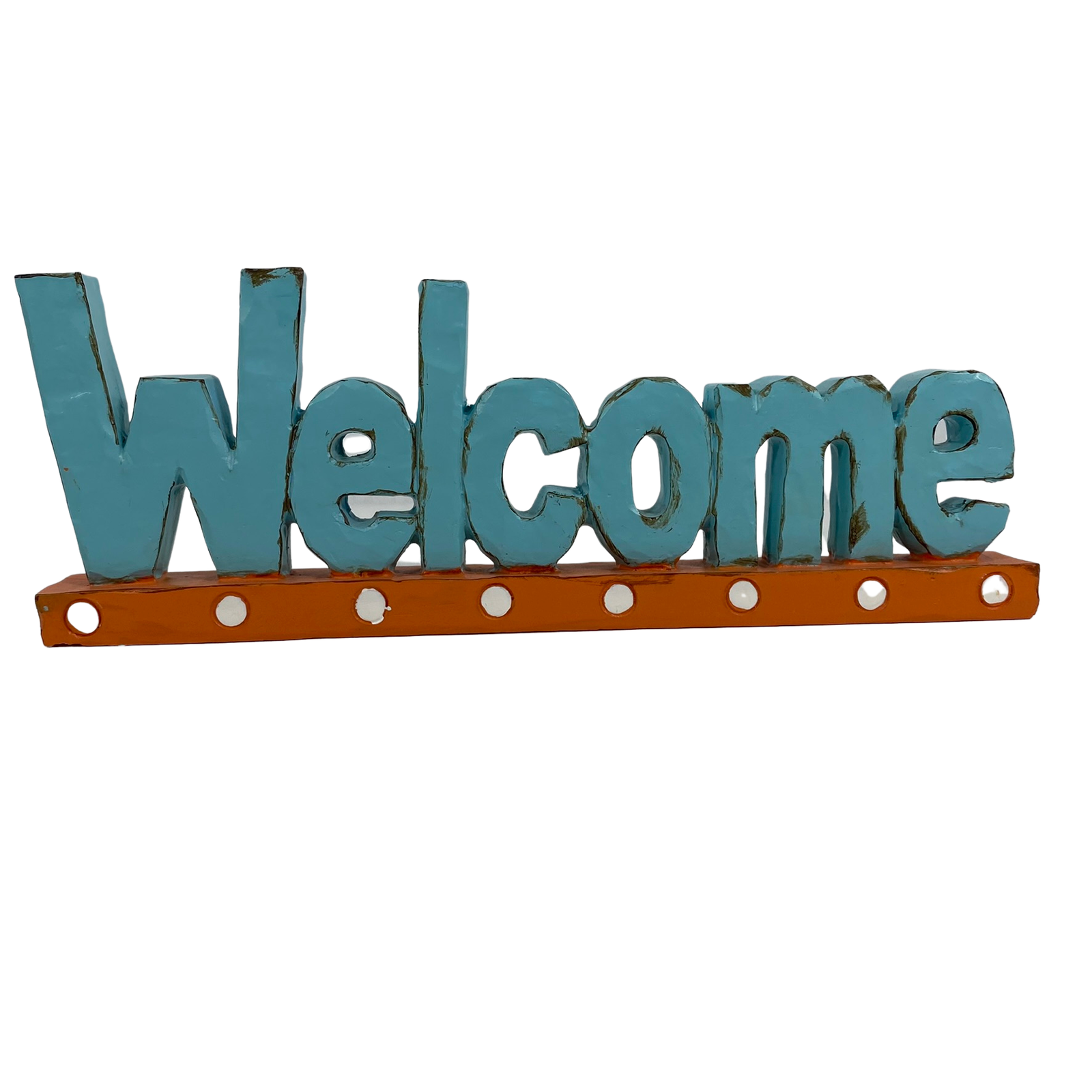 Summer Decor - Welcome Sign with Miniature Sunshine Resin Gnomes