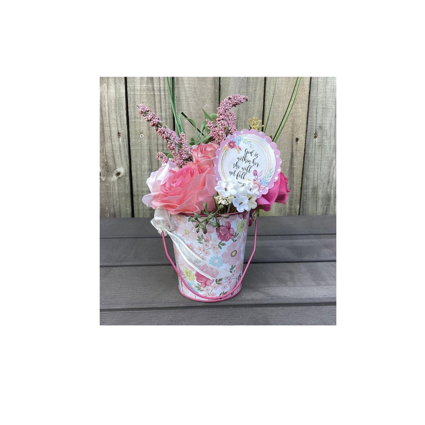 AGD Spring Decor - Mother's Day Psalm 46:5 Floral Display