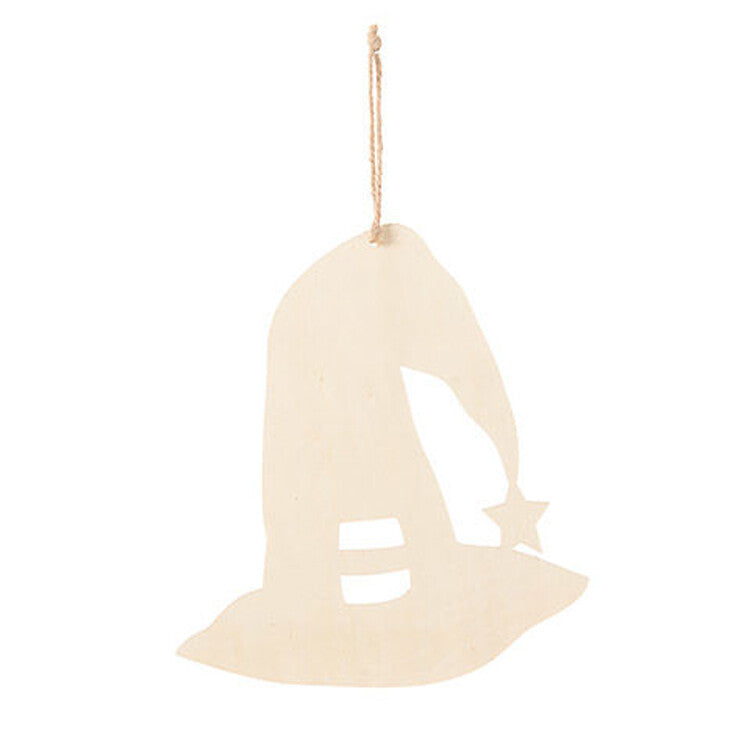 Darice Halloween Craft Supply - Unfinished DIY Wood Witch Wizard Hat