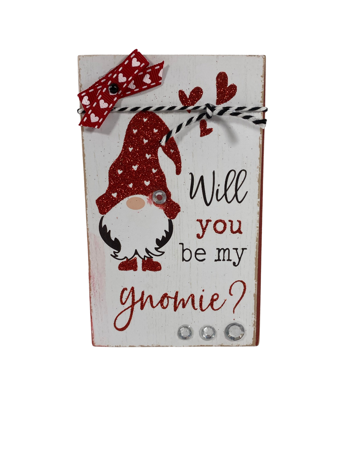 AGD Valentines Decor - Will You Be My Gnomie Box Sign