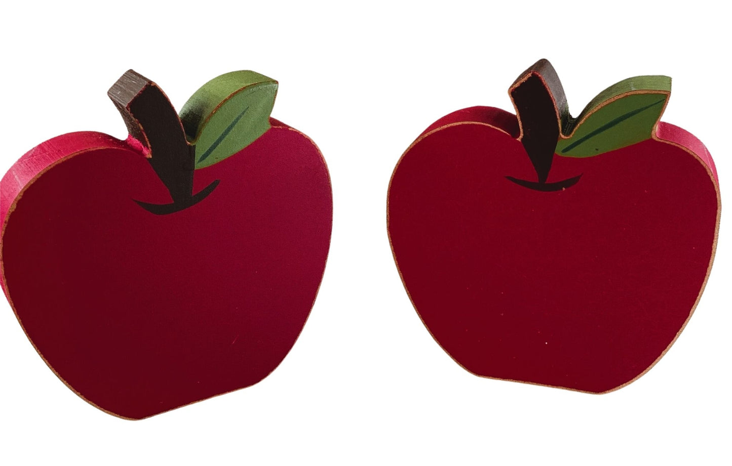 AGD Patriotic Decor - July 4th Red White Blue Chunky Wood Apple Sitter