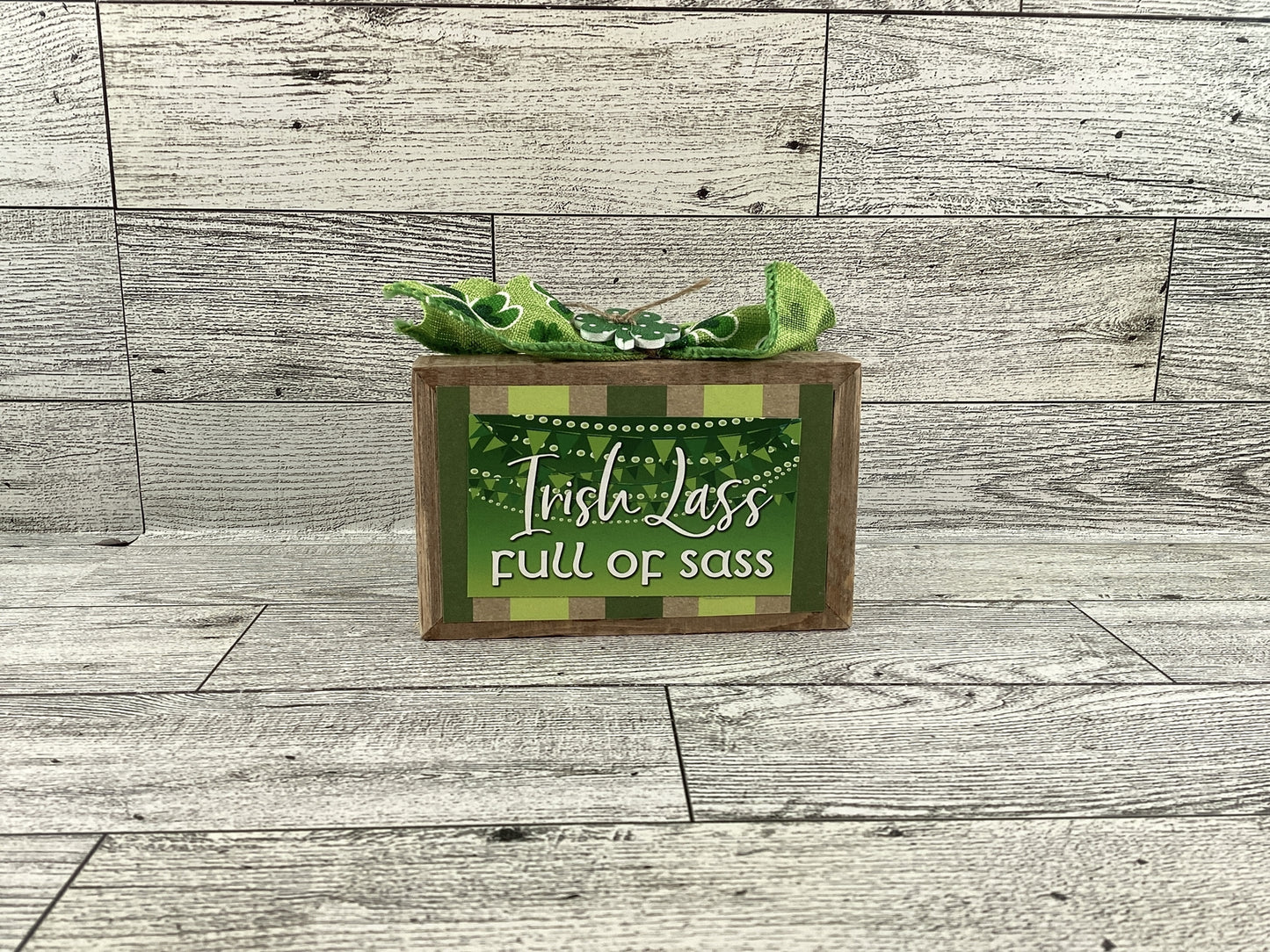 AGD St Patrick's Decor - Irish Lass Full of Sass Tier Tray Small Sign