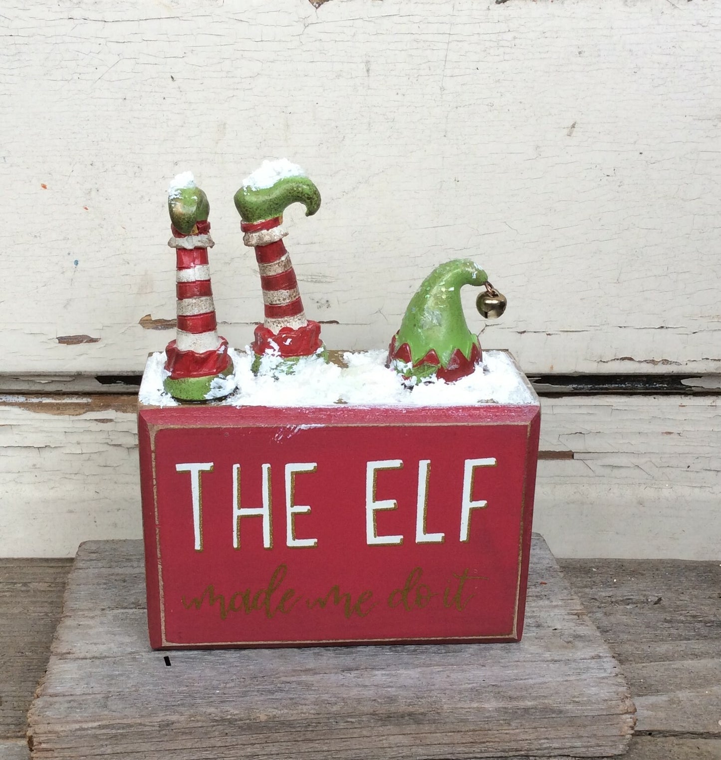 AGD Christmas Decor - Upside Down The Elf Made Me Do It