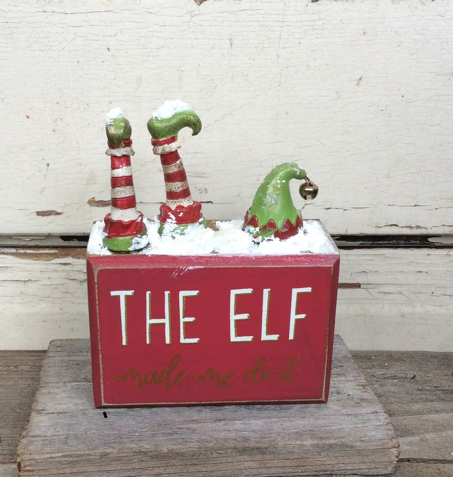 AGD Christmas Decor - Upside Down The Elf Made Me Do It