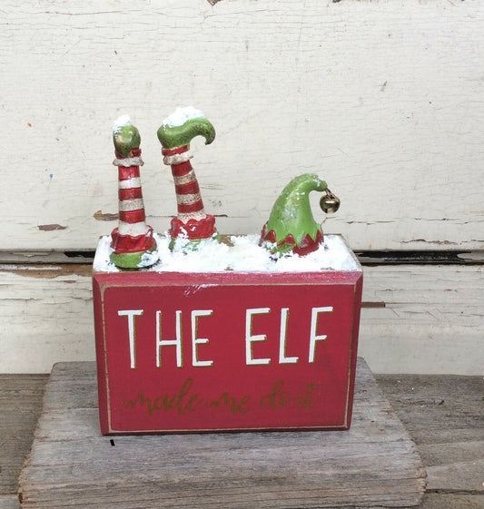 AGD Christmas Decor - Upside Down The Elf Made Me Do It