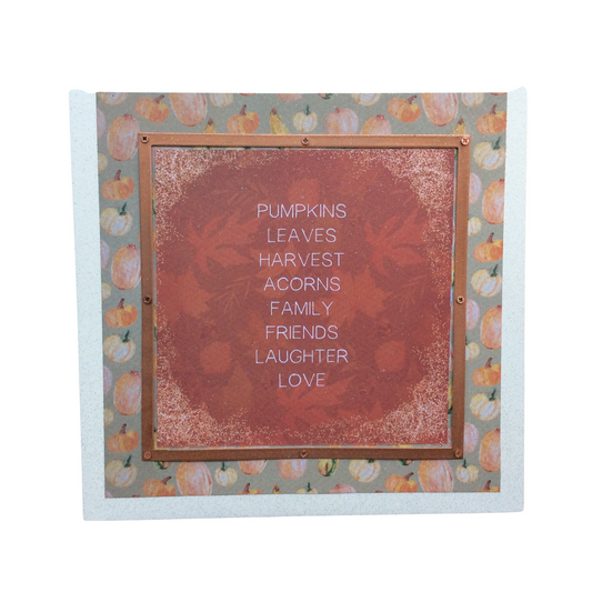 AGD Fall Decor - Prim Sentimental Words Box Sign