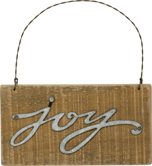 PBK Christmas Decor - Galvanized JOY Christmas Farm House Ornament