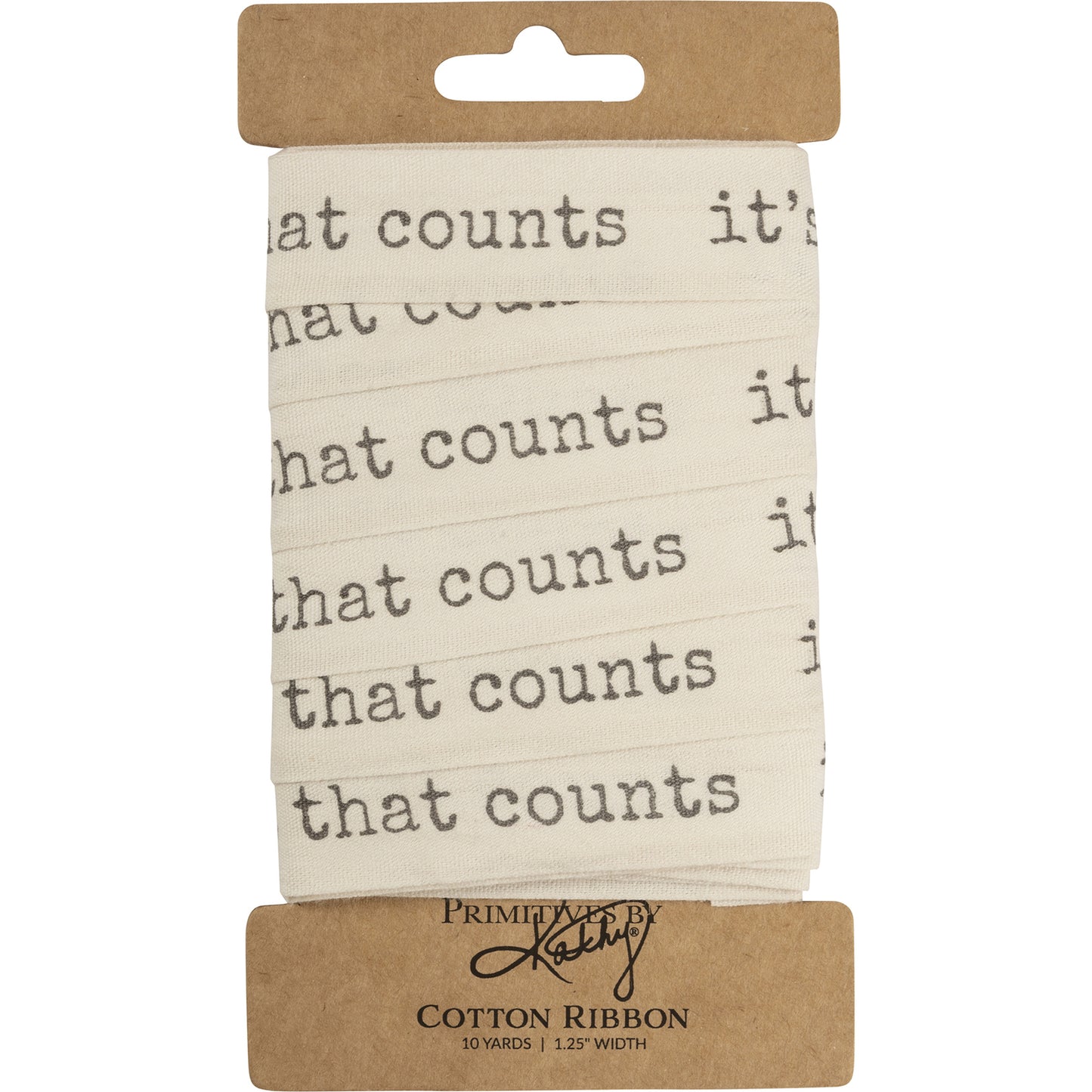 PBK Holiday Supply - Its the Thought That Counts Cotton Ribbon 10yd