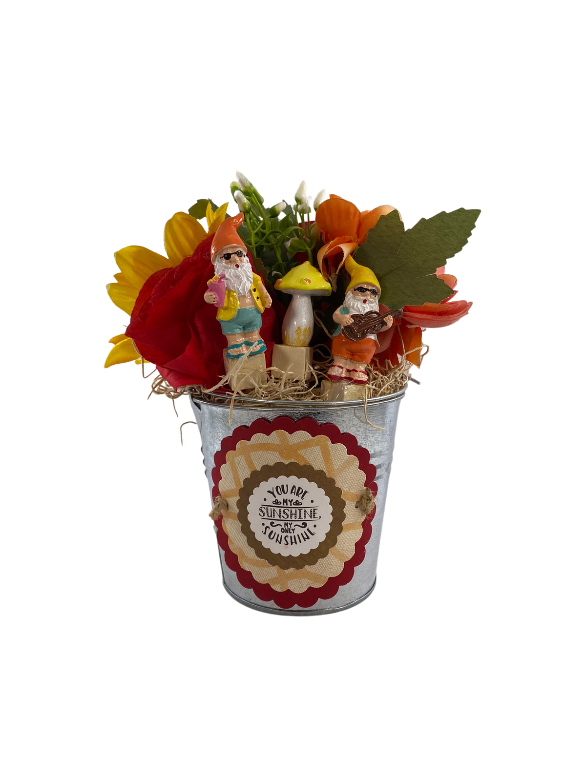 AGD Summer Decor  – You Are My Sunshine Gnome Floral Display