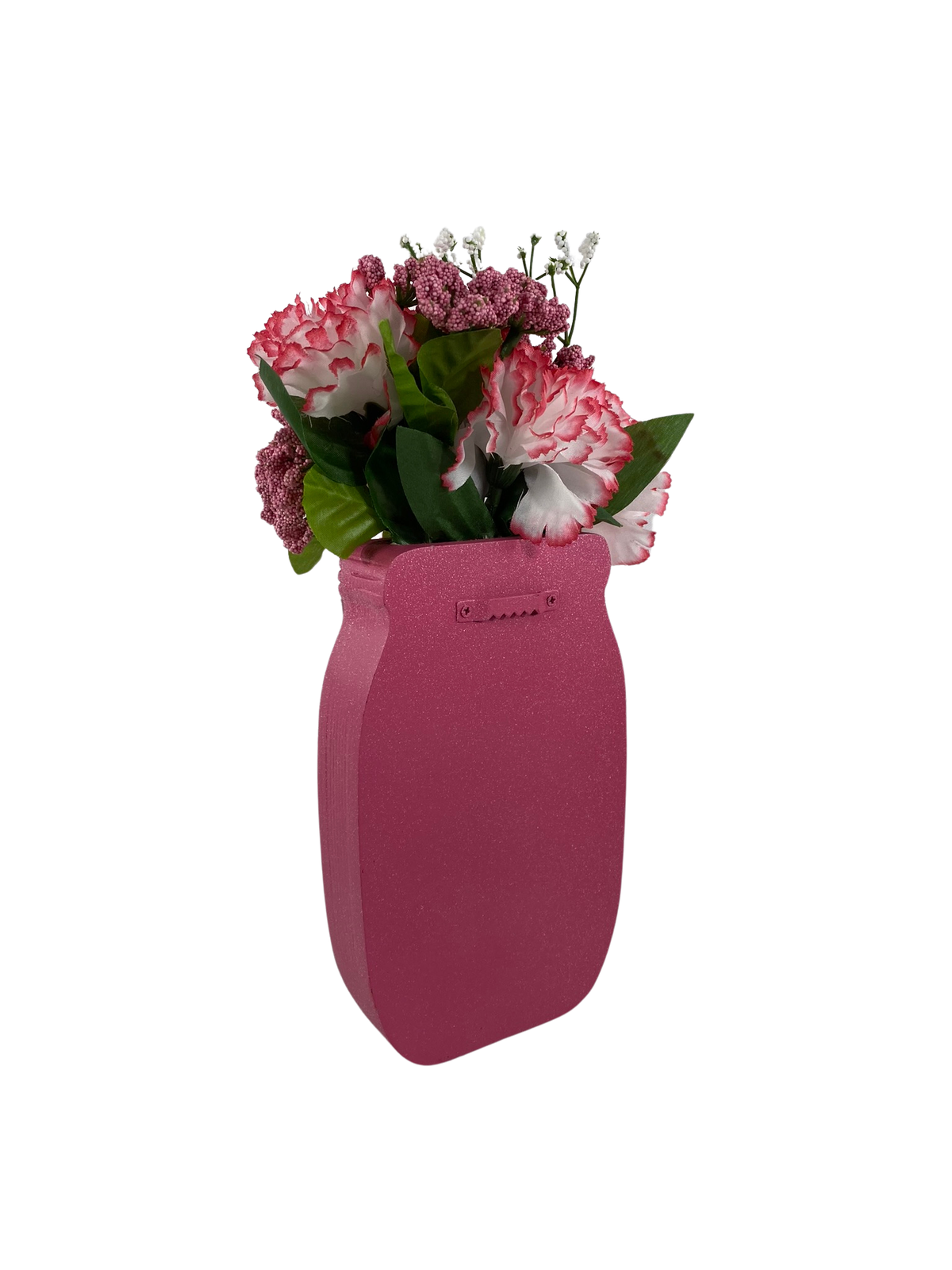 AGD Cancer Support Decor - Pink White Floral Mason Jar Display