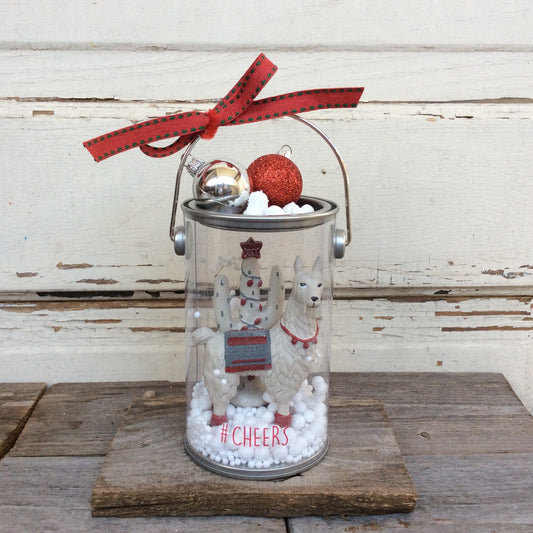 AGD Christmas Decor – #Cheers Llama and Cactus Dome Pail Display