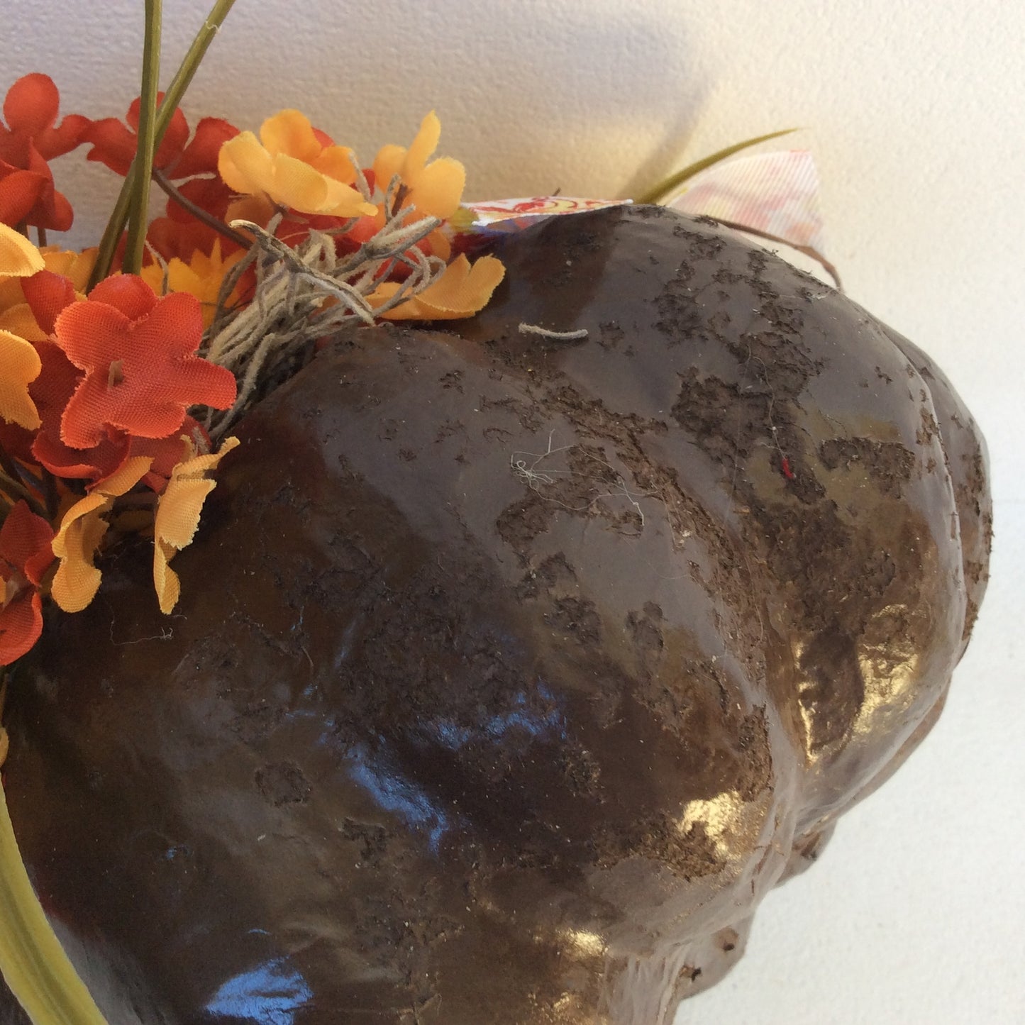 AGD Fall Decor - Happy Thanksgiving Artificial Pumpkin Floral Display