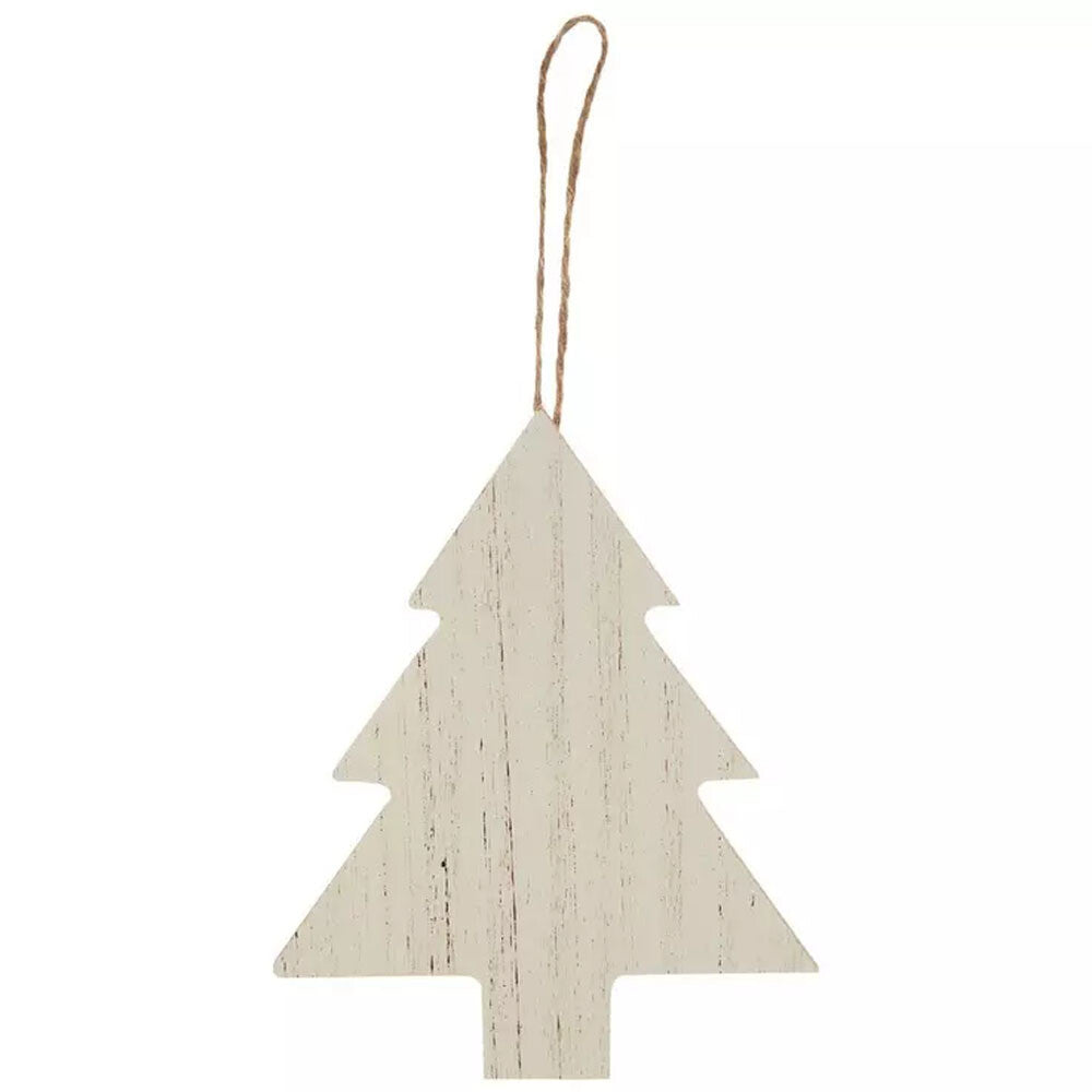 HL Christmas Decor - DIY Whitewash Tree Ornaments 4pc Set