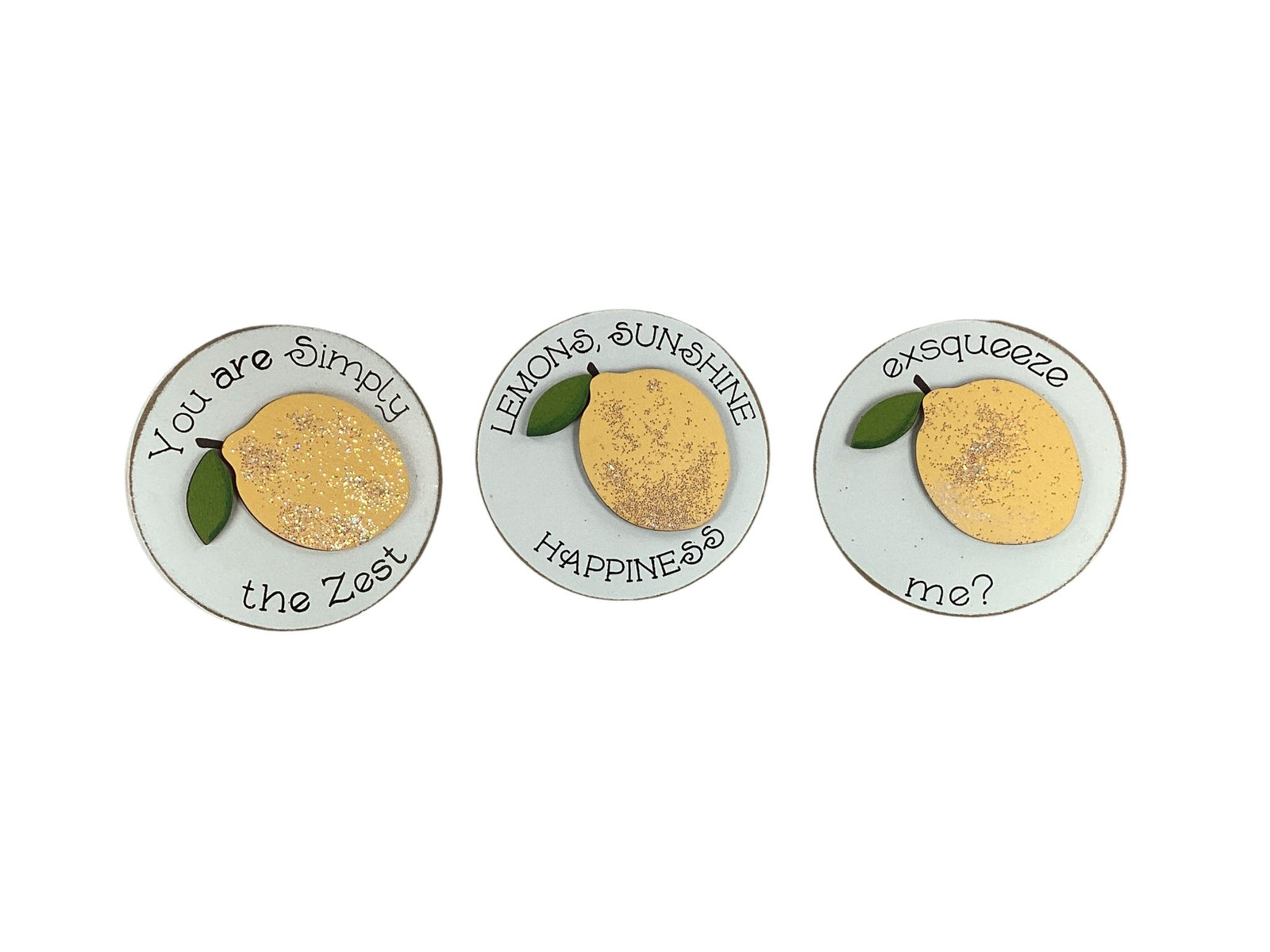 AGD  Spring Decor - Summer Lemon Theme Tier Tray Decor 3pc Set