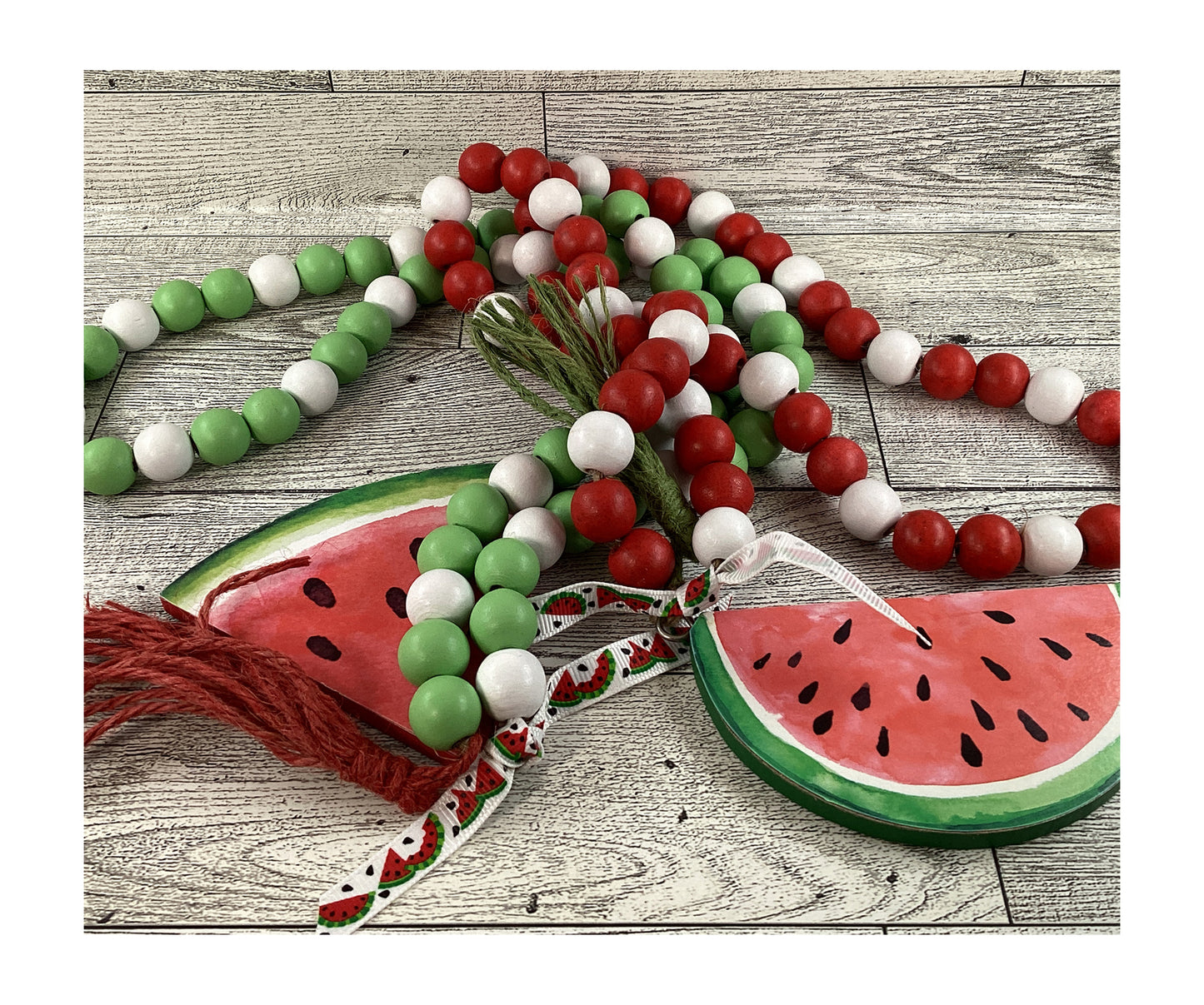 AGD Summer Decor - Watermelon Theme Tier Tray Decor 8pc Set