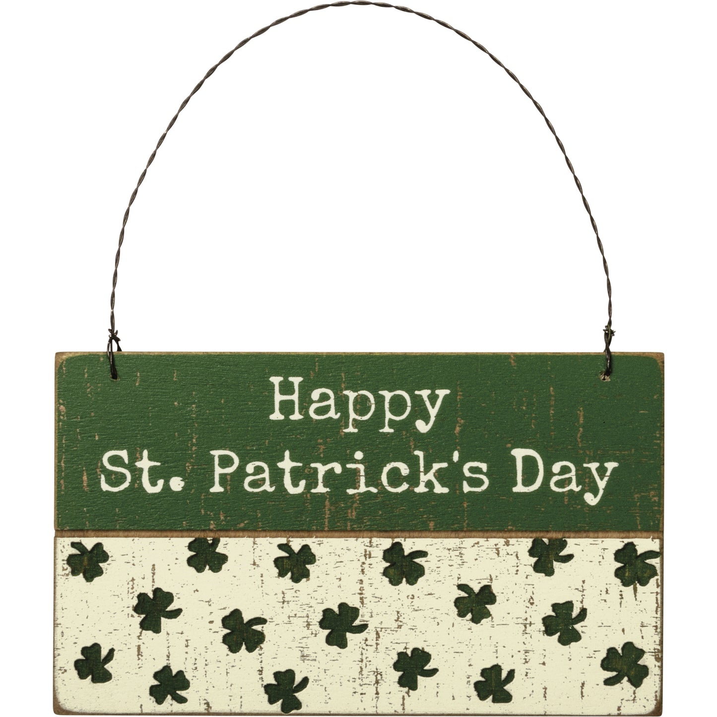 PBK St Patrick Decor - Happy St. Patricks Day Wood Small Sign Ornament