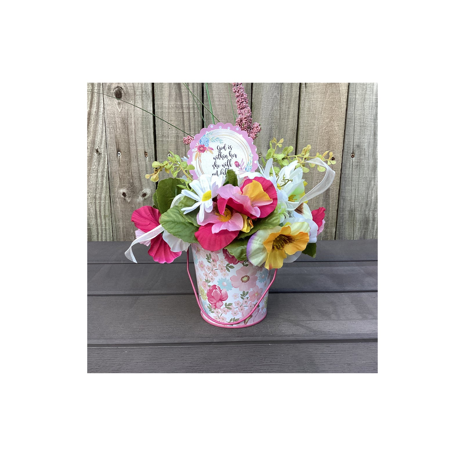 AGD Spring Decor - Mother's Day Psalm 46:5 Floral Display