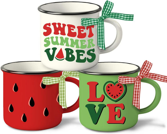 Home Decor - Watermelon Espresso Mini Coffee Cup Pod Holder 3pc Set