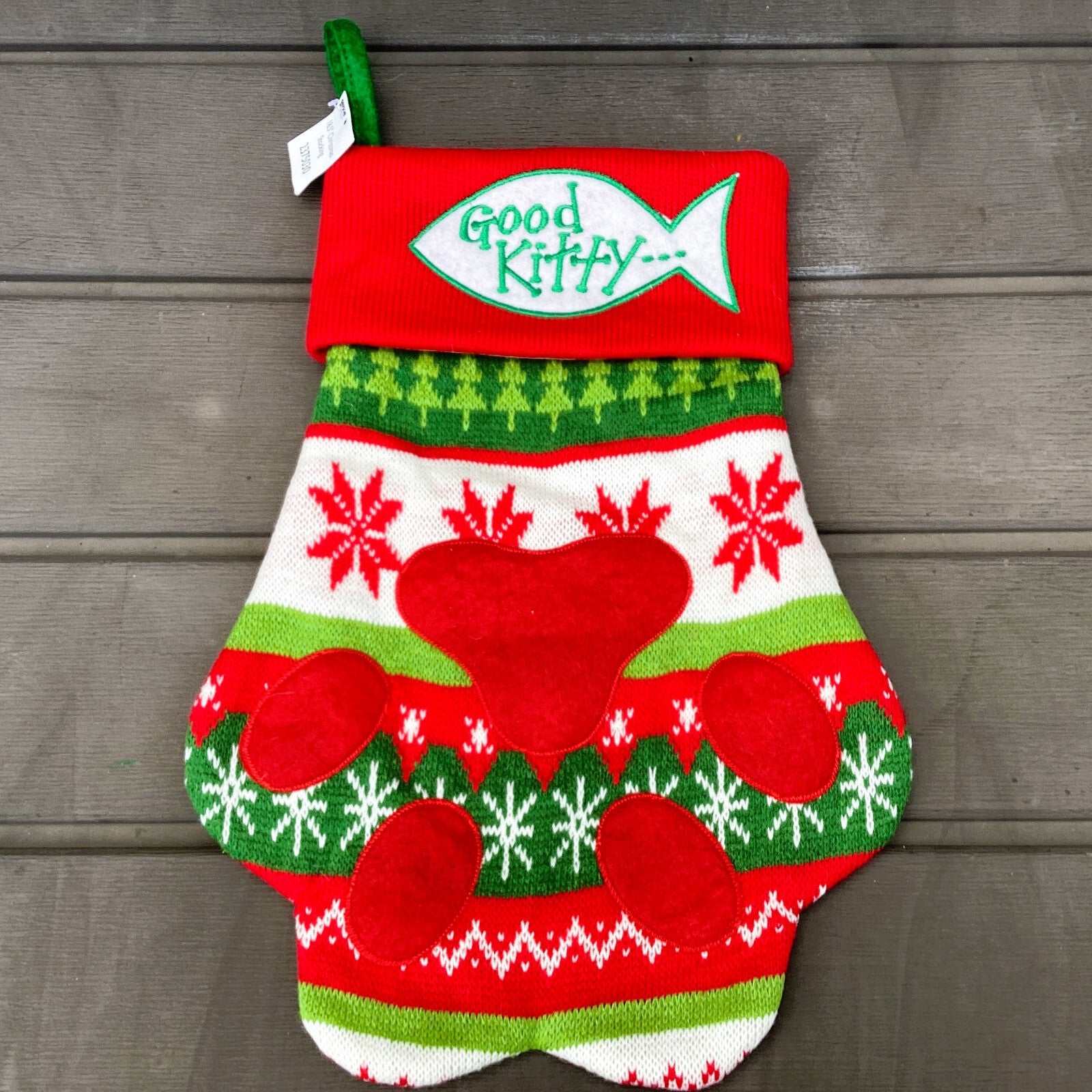 Gerson Christmas Pet Decor - Pet Kitty Cat Puppy Dog Stocking