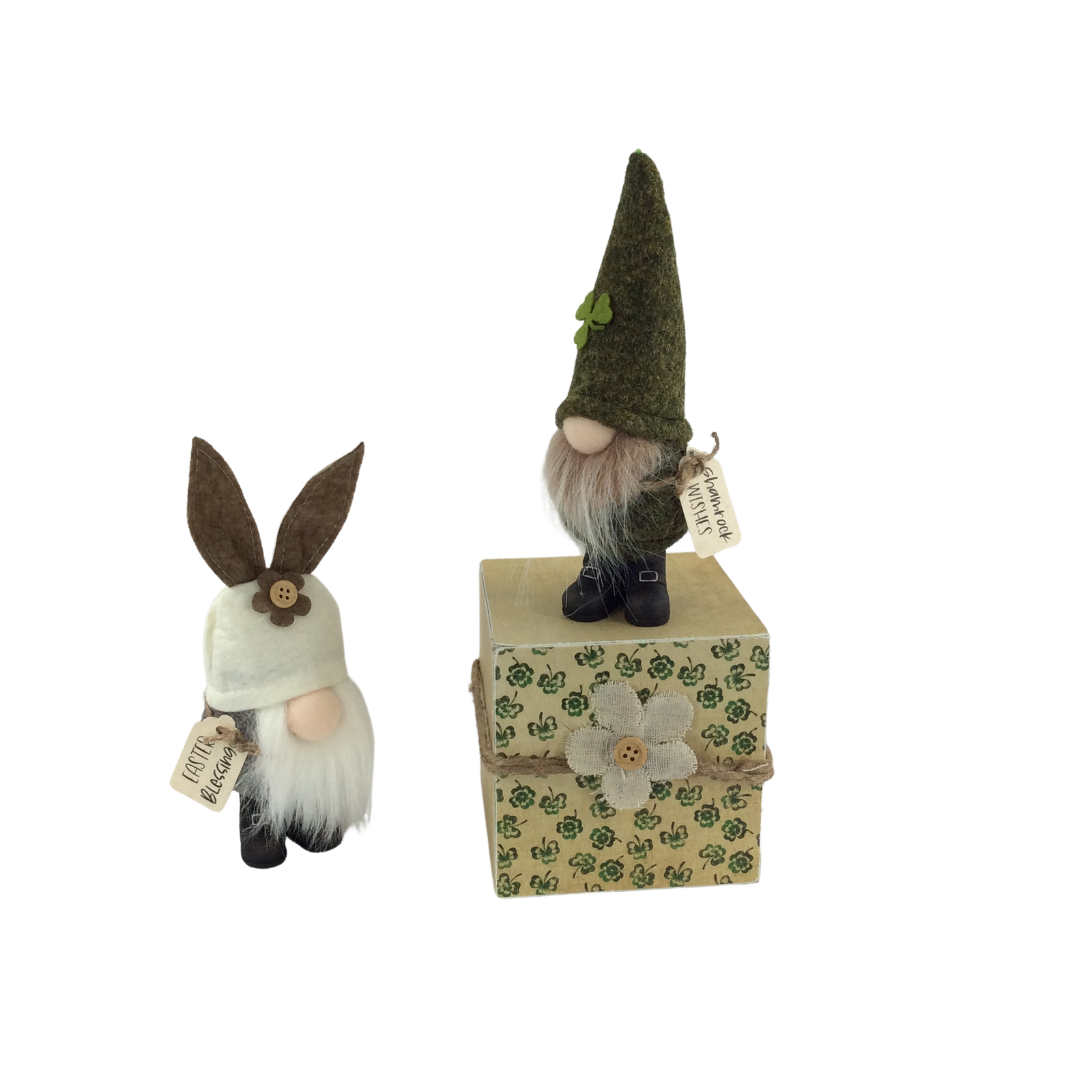 AGD St Patrick Decor - Reversible Easter Saint Patrick's Day Gnomes