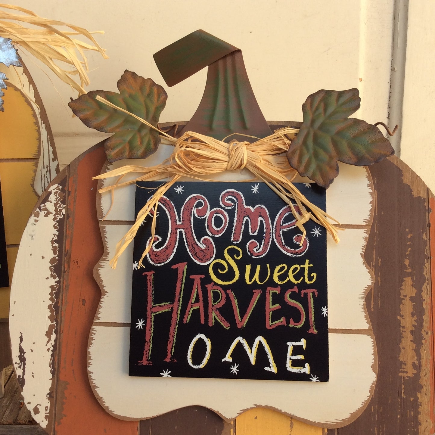 AG Designs Fall Decor - Slat Pallet Pumpkins 2pc Set - Home Sweet Harvest