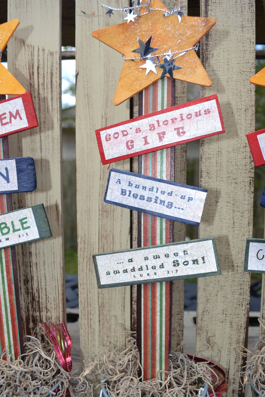 AGD CHRISTmas Decor - Prim It's A Boy Nativity - PSP #5 3pc. Set