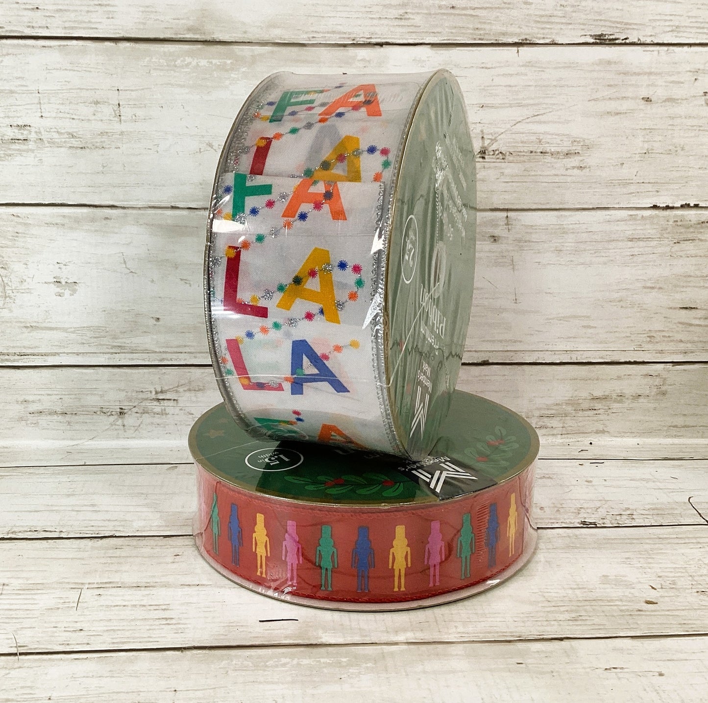 Sams Club Members Mark Ribbon - Colorful Fa La La Nutcracker Ribbon 50yd