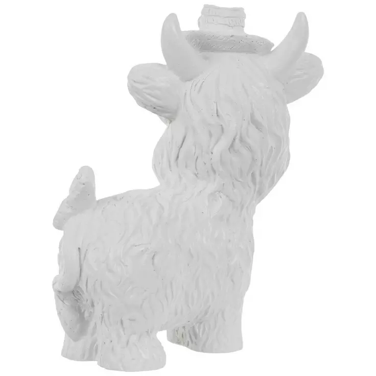 HL Craft Supply - DIY Unfinished Adorable Resin Highland Cows 3pc Set
