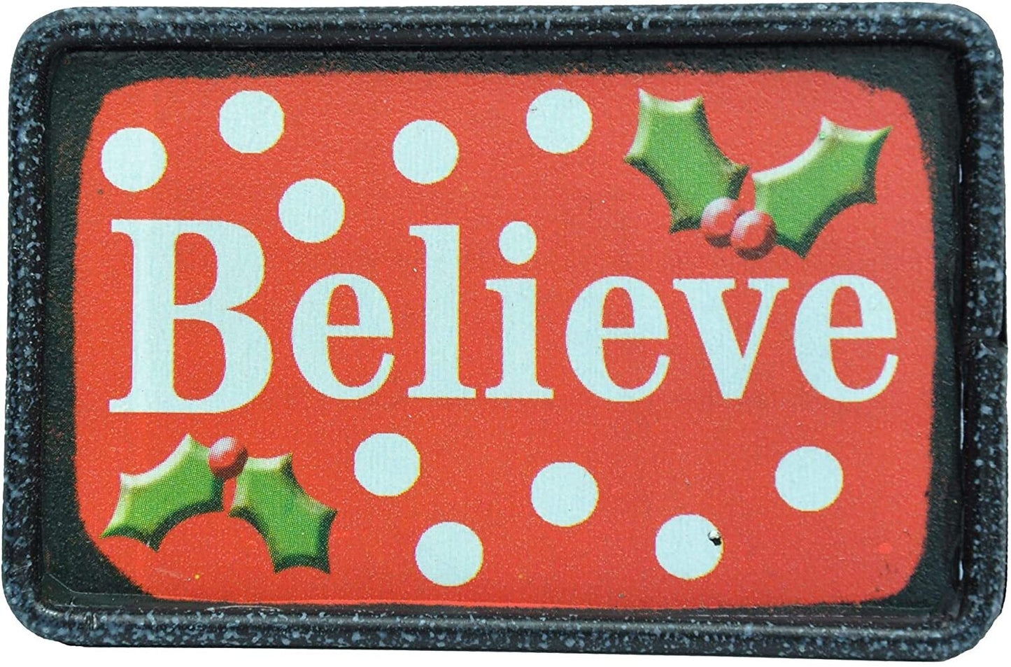 MW Studio M Fairy Garden Decor- Miniature Christmas Believe Mat Sign