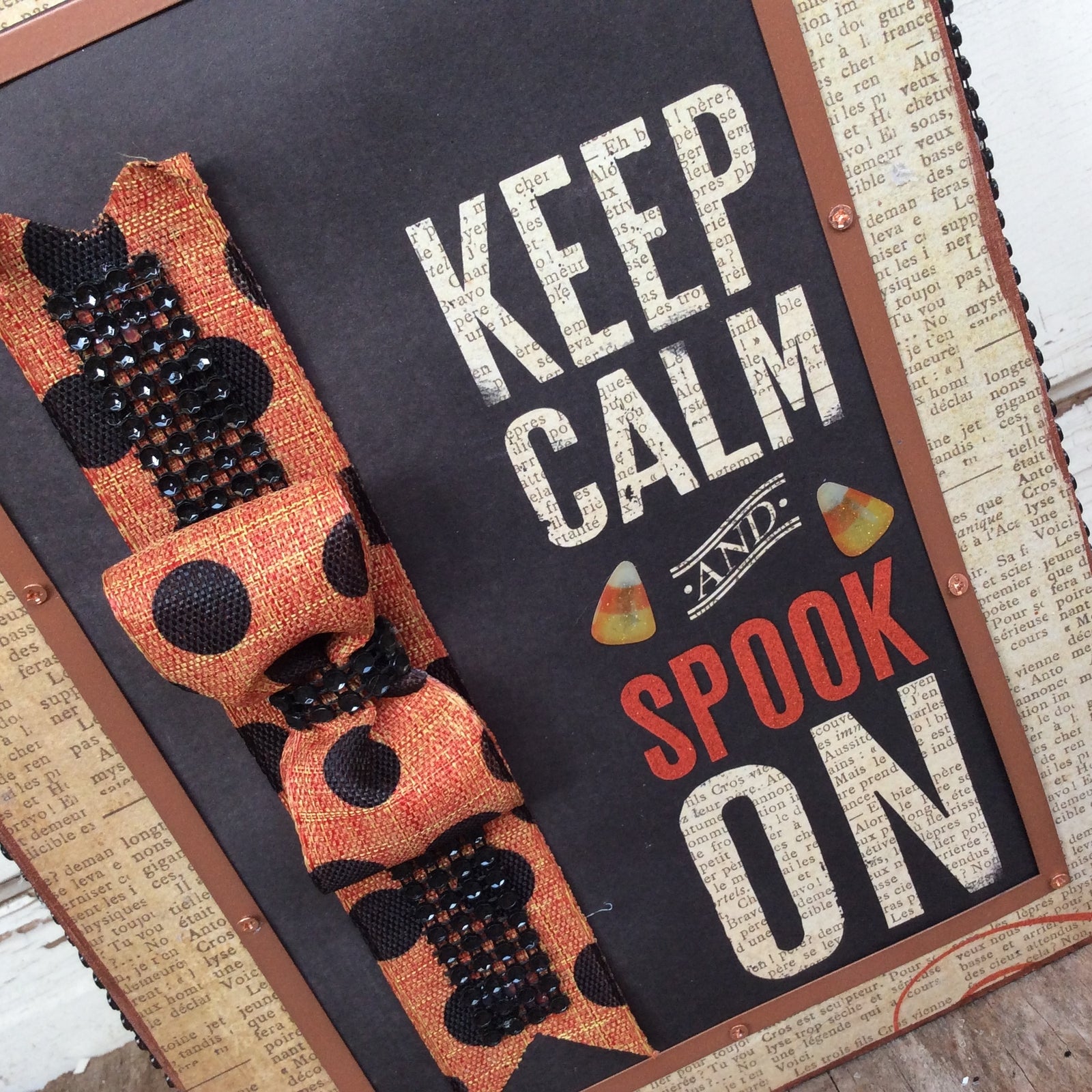 AGD Halloween Decor - Witch Keep Calm Spook On Box Sign