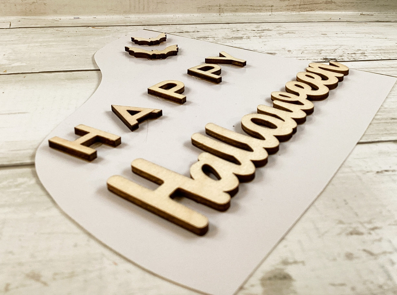 Halloween Craft Supply - Unfinished Cutout Happy Halloween Word Letters