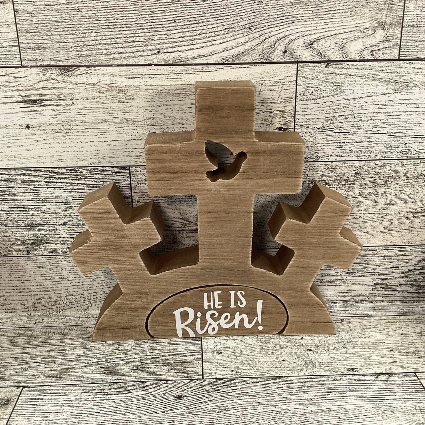 AGD Easter Decor - He Is Risen Wood Resurrection Tomb Scene 8pc Set