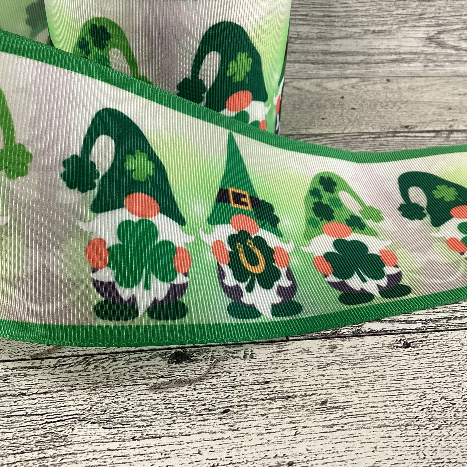 Craft Supply - St Patrick Gnome Tophat 3 Inch Ribbon 5 yards