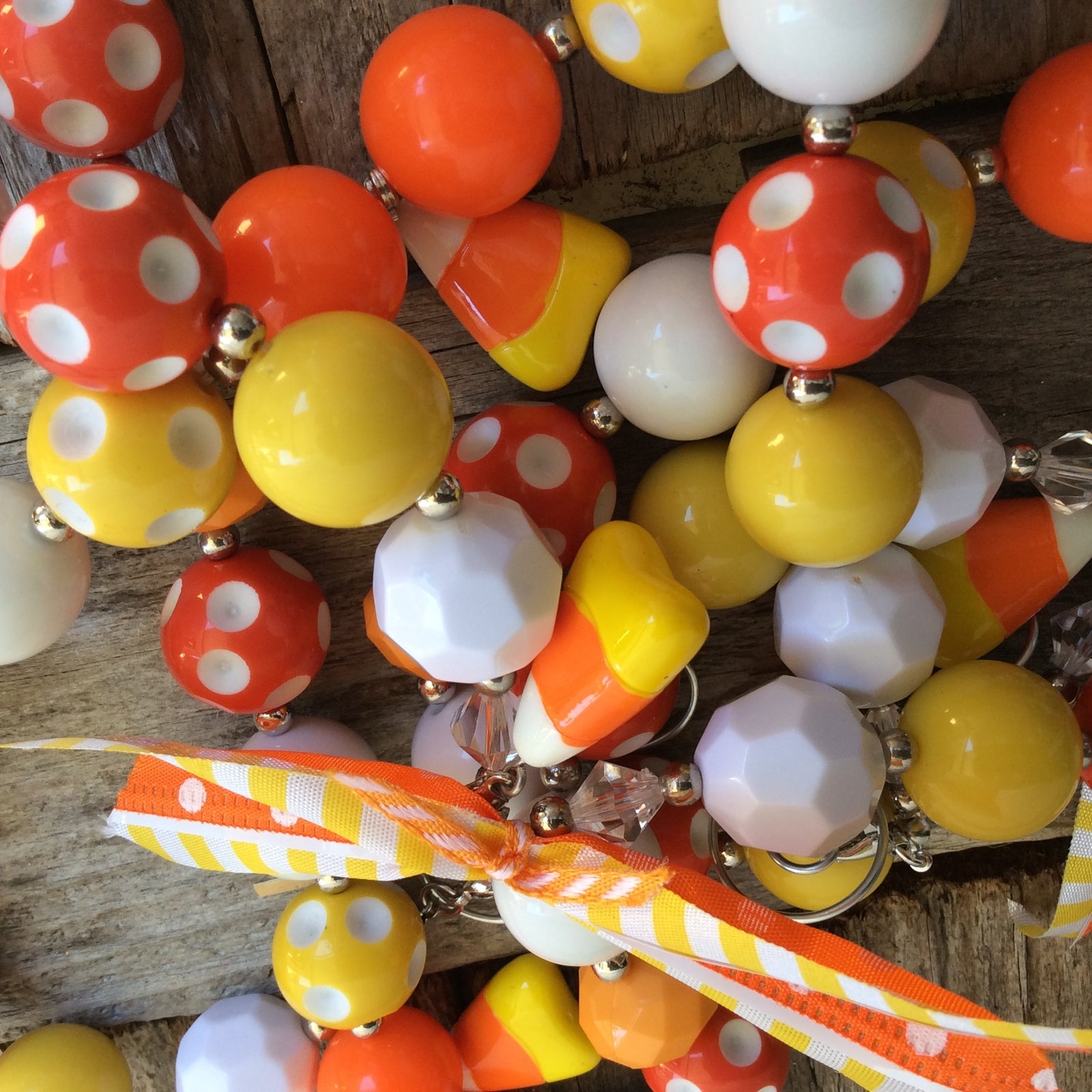 AGD Halloween Decor – Candy Corn Chunky Bead String Garland #17-711/01