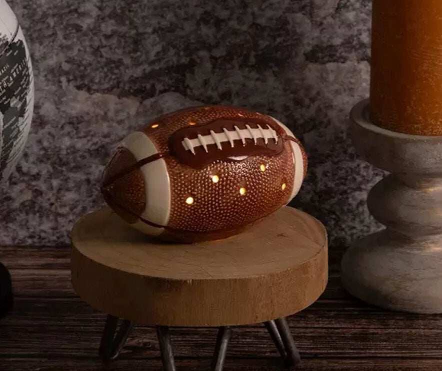 AGD Fall Decor - Faith Family Football Helmet Ball Tier Tray 3pc Set