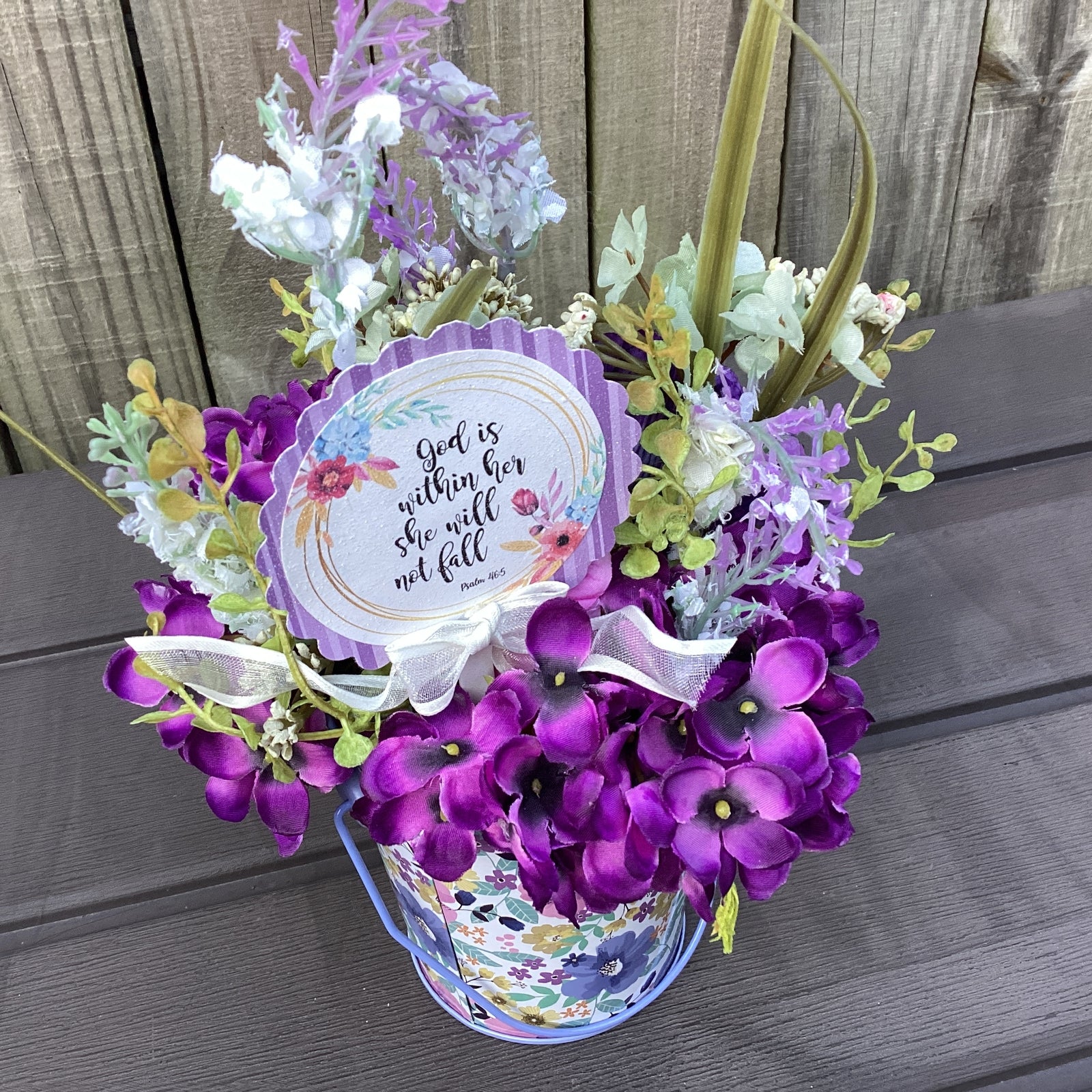 AGD Spring Decor - Mother's Day Psalm 46:5 Floral Display