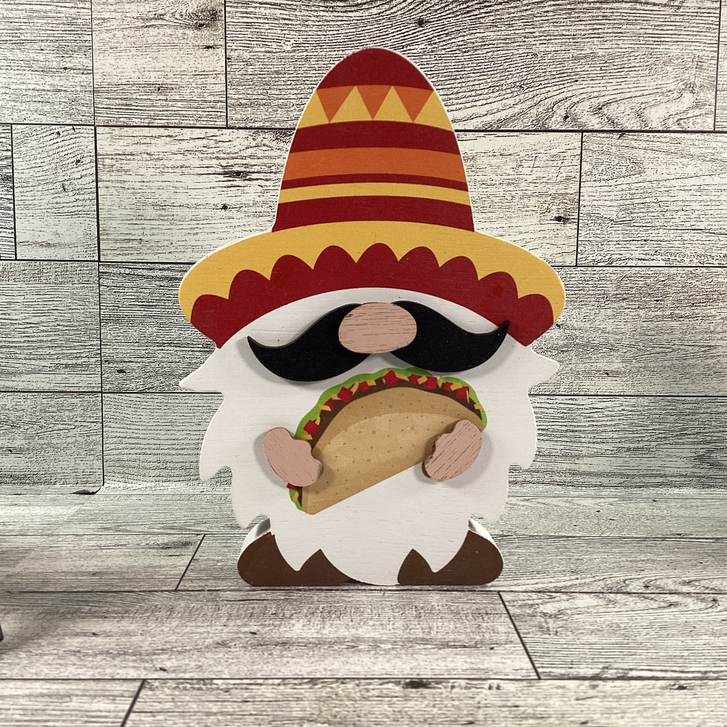AGD Cinco De Mayo Decor - Taco Easel Chunky Gnome Tier Tray 3pc